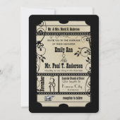 Invitation Mariage de billet Rustique Moyen Age Renaissance (Devant)