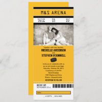 Mariage de billet Sport de hockey Jaune et Noir
