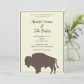 Invitation Mariage de bison de bison de bison de bison de cou (Debout devant)