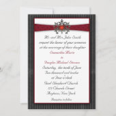 Invitation Mariage de Black Maroon (Devant)