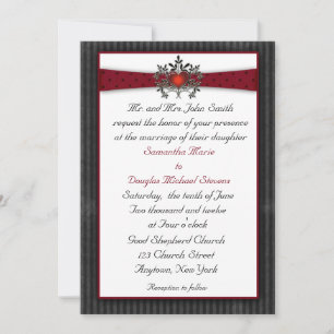 Invitation Mariage de Black Maroon