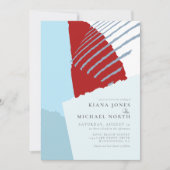 Invitation Mariage de bloc de couleur - ID d'hiver 740 (Devant)