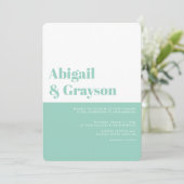 Invitation Mariage de bloc de couleur vertical de la int (Debout devant)