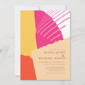 Invitation Mariage de blocs de couleurs - ID été 740 (Devant)