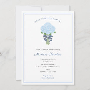Invitation Mariage de Blue Hydrangea Bridal Shower