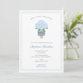 Invitation Mariage de Blue Hydrangea Bridal Shower (Debout devant)