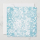 Invitation Mariage de Blue Winter Bokeh (Dos)
