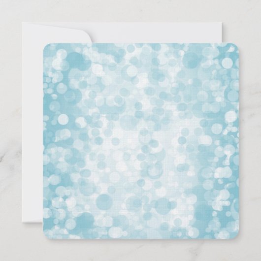 Invitation Mariage de Blue Winter Bokeh (Dos)
