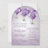 Invitation Mariage de bocal de lavande violette (Devant)