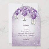 Invitation Mariage de bocal de lavande violette (Dos)