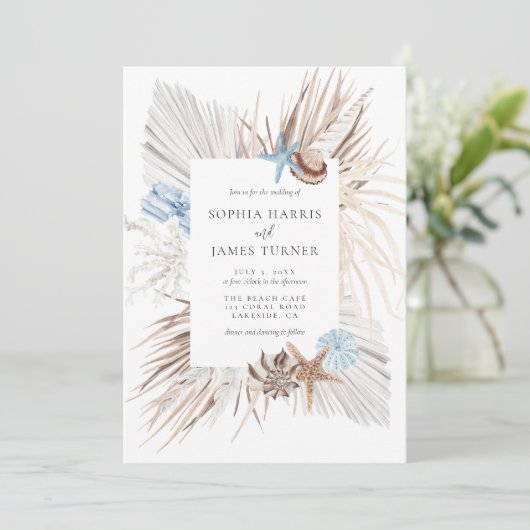 Invitation Mariage de Boho Beach (Debout devant)