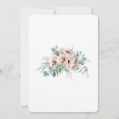 Invitation Mariage de Boho Beige Blush (Dos)