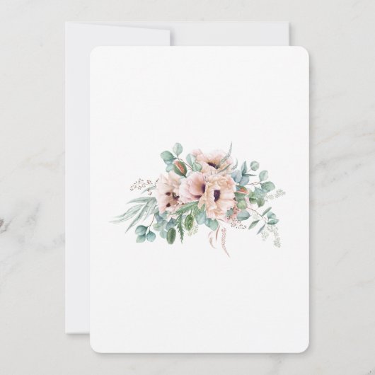 Invitation Mariage de Boho Beige Blush (Dos)