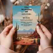Invitation Mariage de Boho Desert Cactus