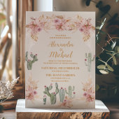 Invitation Mariage de Boho Desert Cactus