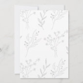 Invitation Mariage de Boho Floral Corner Argent (Dos)