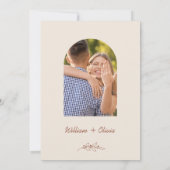 Invitation Mariage de Boho Orange Brûlé (Dos)