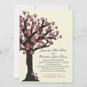 Invitation Mariage de bois de chien rose (Devant)