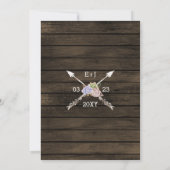 Invitation Mariage de bois de grange rustique Succulent Antle (Dos)