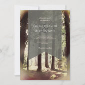 Invitation Mariage de bois de pin forestier (Devant)