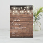Invitation Mariage de bois rustique (Debout devant)
