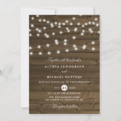Invitation Mariage de bois rustique Country (Devant)