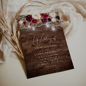 Invitation Mariage de bois rustique de Bourgogne