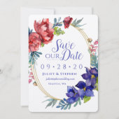 Invitation Mariage de bonheur aquarelle | Enregistrer notre d (Devant)