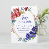 Invitation Mariage de bonheur aquarelle | Enregistrer notre d (Debout devant)