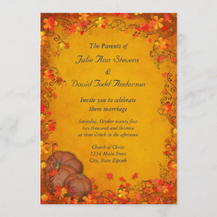 Invitation Mariage de bonheur d'automne