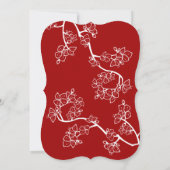 Invitation Mariage de bonheur double de fleurs de prunes/de p (Dos)