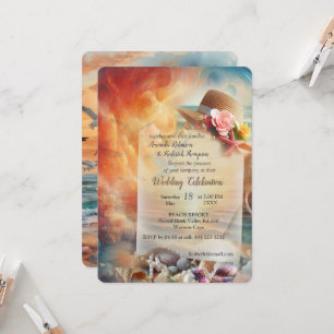 Invitation Mariage de bord de mer Célébrations sur la plage