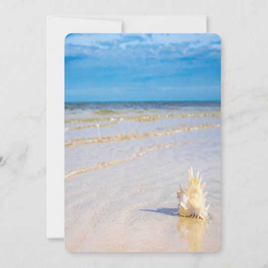 Invitation Mariage de bord de mer de Beach Waves (Dos)