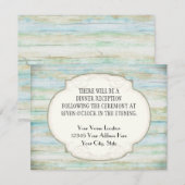 Invitation Mariage de bord de mer de Driftwood Ocean Beach (Devant / Derrière)