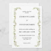 Invitation Mariage de bordure blanc personnalisé (Devant / Derrière)