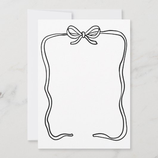 Invitation Mariage de bordure de ruban de script Whimsical (Dos)