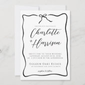 Invitation Mariage de bordure de script Whimsical (Devant)