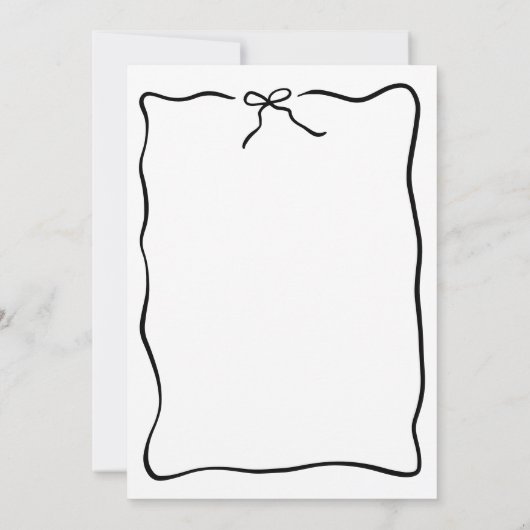 Invitation Mariage de bordure de script Whimsical (Dos)