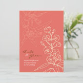 Invitation Mariage de Botanica (Corail) (Debout devant)