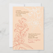 Invitation Mariage de Botanica (Corail) (Dos)