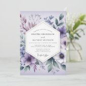 Invitation Mariage de Botaniques Éthérées de Lavande (Debout devant)