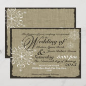 Invitation Mariage de bouclage et de flocons de neige 5 x 7 (Devant / Derrière)