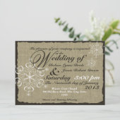 Invitation Mariage de bouclage et de flocons de neige 5 x 7 (Debout devant)