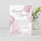 Invitation Mariage de bougie rose Abstrait (Debout devant)