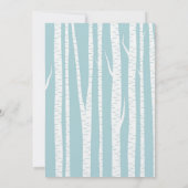 Invitation Mariage de bouleaux blancs bleus (Dos)