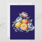 Invitation Mariage de bouquet Citrus méditerranéen (Dos)