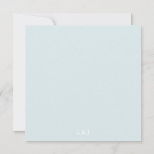 Invitation Mariage de bouquet de feuillage bleu vert Eucalypt (Dos)