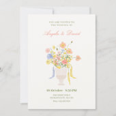 Invitation Mariage de bouquet de fleurs (Devant)