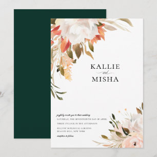 Invitation Mariage de bouquet de fleurs de terre