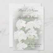 Invitation Mariage de bouquet de la mariée (Dos)